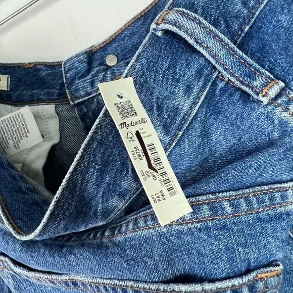 NWT Madewell Tall Low-Slung Straight Jeans Palmina Wash Size 32T 32 TALL NEW - Picture 12 of 12